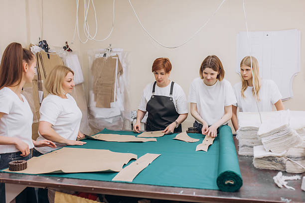 istock Seamstresses women at work in the sewing workshop, small business 2220659329