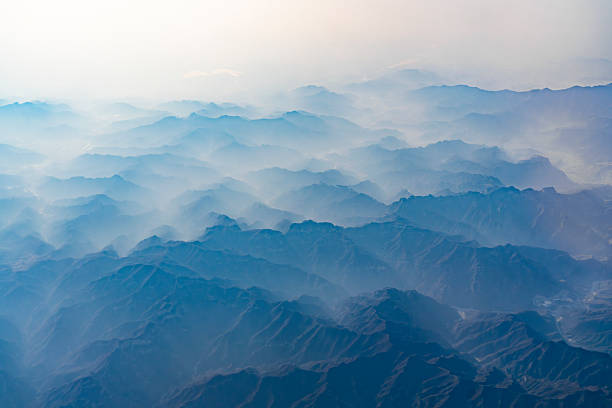 Foggy mountain background
