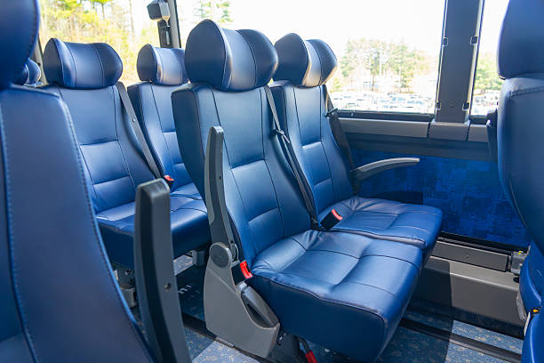 istock close up on leather seat on the bus 2220660360