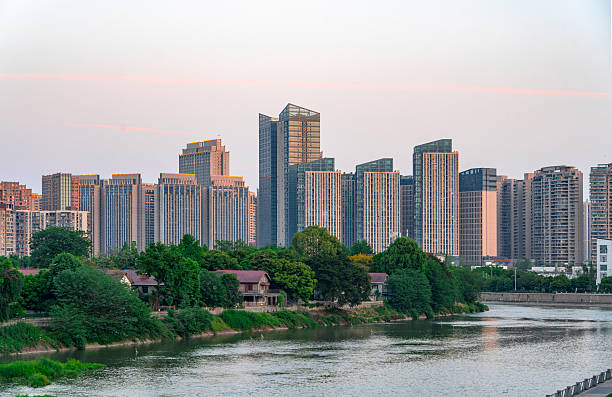 istock landscape of financial district in Chengdu 2220662084
