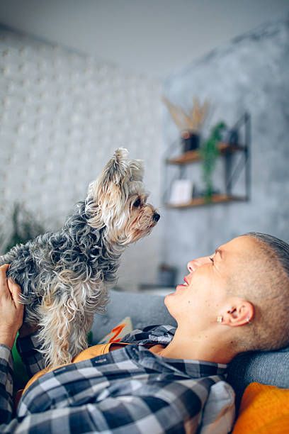 istock Middle-aged woman enjoying free time with her pet 2220674013