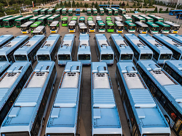 istock Newly produced new energy electric buses 2220674328