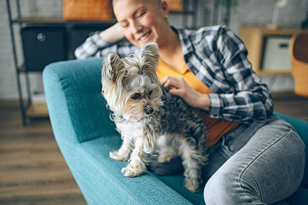 istock Middle-aged woman enjoying free time with her pet 2220674438