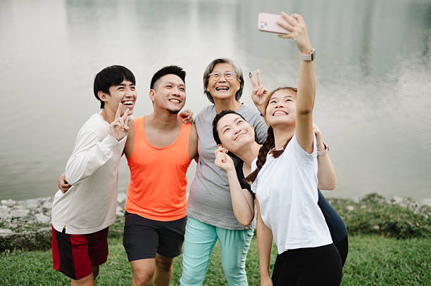 istock Energetic Group Shares a Selfie After Exercise 2220675862