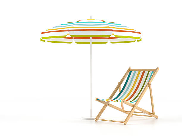 istock Beach chair and umbrella 2220679711