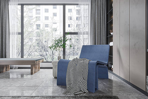 istock Elegant Modern Interior Comfortable Sofa, Varied Coffee Tables, and Unique Decor 2220682196
