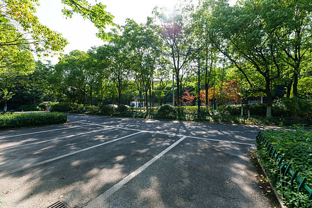 istock parking lot in city 2220683823