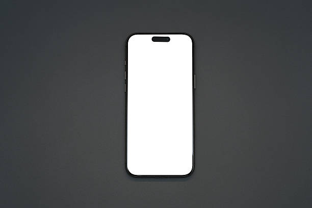 istock Mockup smart phone isolated screen and Clipping Path for Infographic Business web site design and banner 2220695947