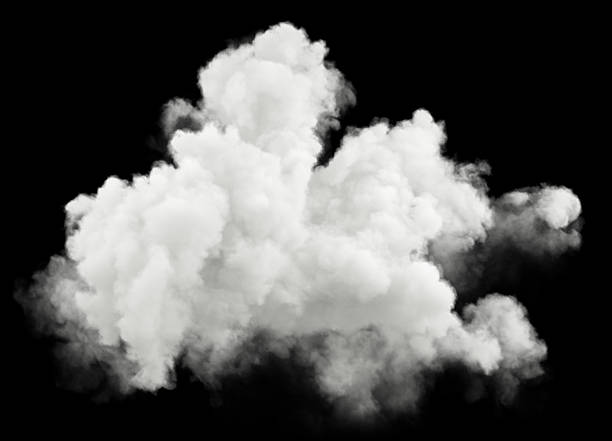 istock Beautiful Scenic natural cloud cut out on black backgrounds 3d rendering 2220700846