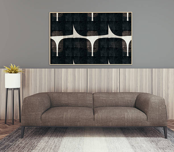 istock Large luxury modern bright interiors Living room mockup illustration 3D rendering image 2220704615
