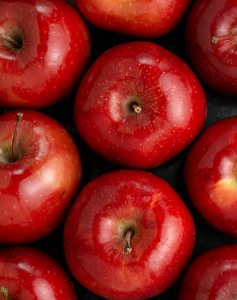 istock Top view of red apples. 2220704730