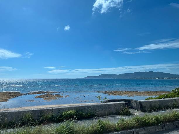 istock Ocean view from highway in Okinawa 2220704982