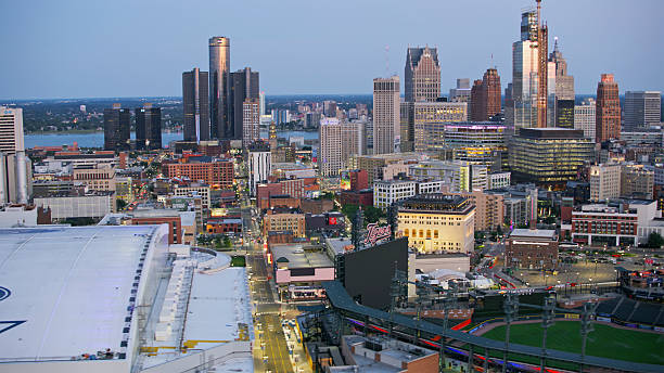 istock Evening Downtown Detroit Skyline 2220707993