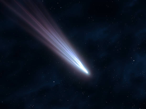 istock Comet in the night sky. Bright celestial body. 2220712701