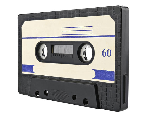 istock Old audio cassette tape isolated on a white background. Full depth of field. 2220715904