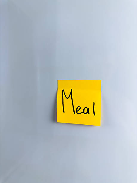 istock Reminder with word Meal on white background 2220717126