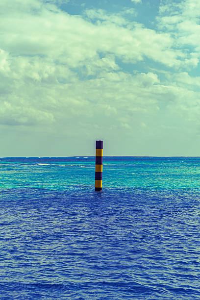 Waves in the blue ocean and sky