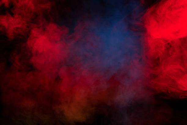 istock Blue and yellow steam on a black background. 2220725901