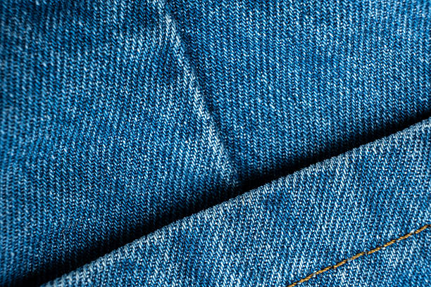 istock Detailed View of Woven Blue Denim Threads. 2220735437
