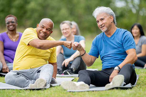 istock Senior Friends Bonding During Outdoor Exercise in a Park Setting 2220740172
