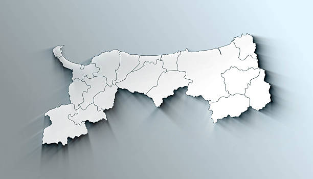 istock Modern Map of Tottori Japan Prefecture with Borders 2220742694