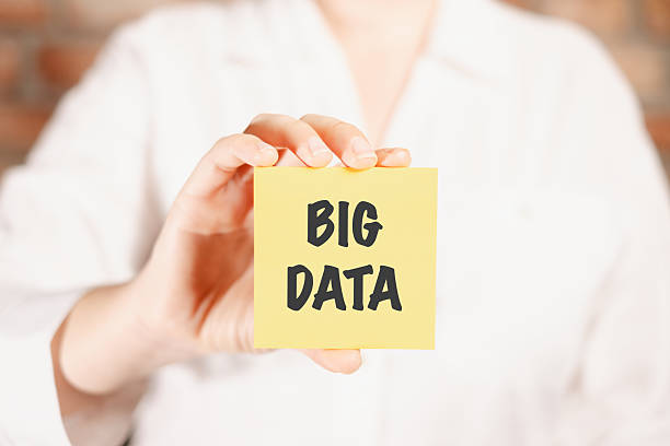 Big Data Concept, Woman Hand Holding a Note Paper with the Word Big Data