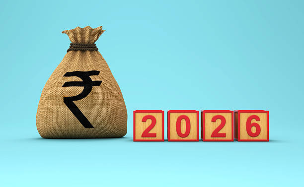 istock New Year 2026 Creative Design Concept with Indian rupee Symbol 2220760270