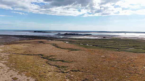 istock Saltmarshes and causeway coastline 2220760544