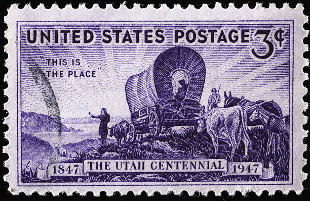 istock First Utah centennial celebrated on old american stamp 2220764192