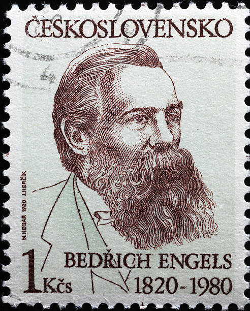 istock Friedrich Engels portrait on vintage czech stamp 2220764430
