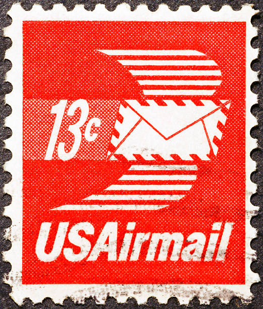 istock Envelope with wings on american postage stamp 2220765096