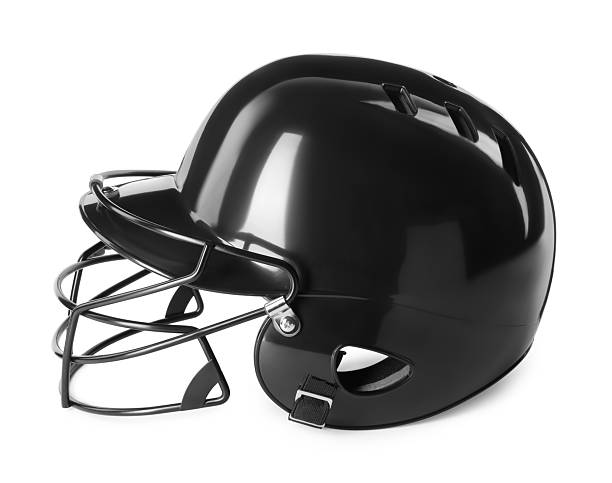 istock One black baseball helmet isolated on white 2220765695