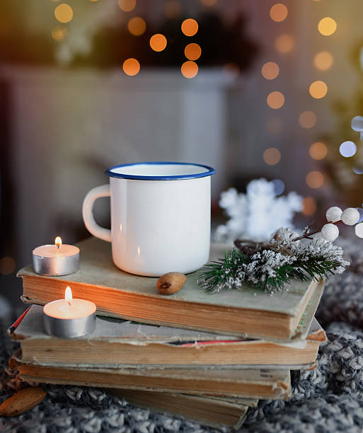 istock Coffee mug on a New Year's background. 2220768693