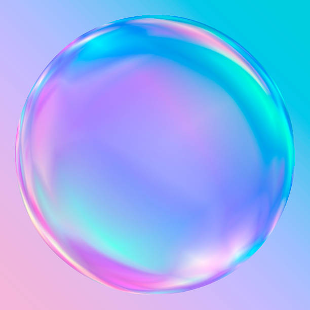istock CG illustration of a shining, reflective soap bubble 2220769457