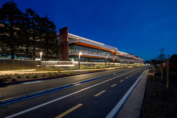 istock Office Building with Bike Path 2220778349