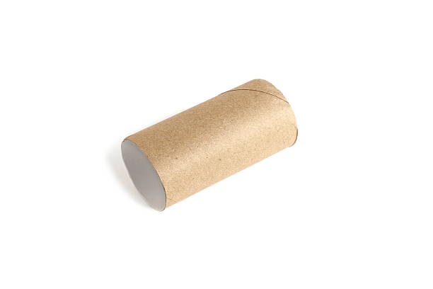 istock One toilet paper roll is on a white background. 2220780900