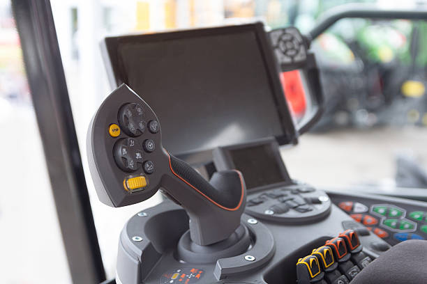 istock The cabin and control stick tractor of a modern tractor 2220787374