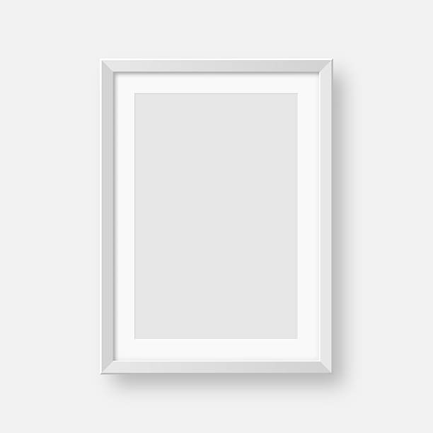istock Realistic blank white picture frame. Modern poster mockup for artwork, photography, or advertising. Perfect for art galleries, interior decor, and branding. Vector illustration 2220789226