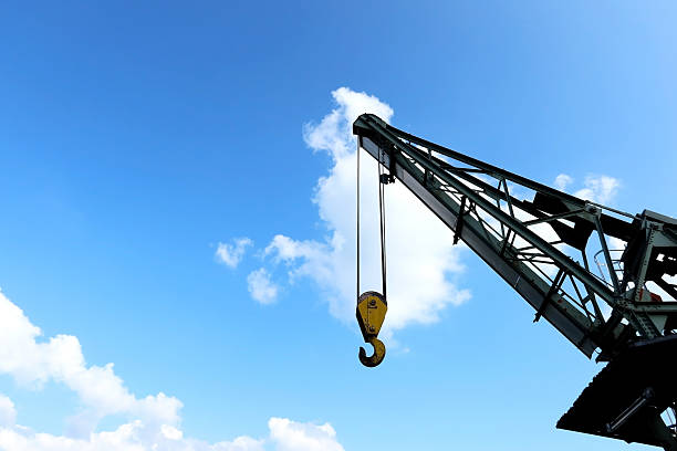 A port or shipyard crane, i.e. a crane with a special application, a view of the boom