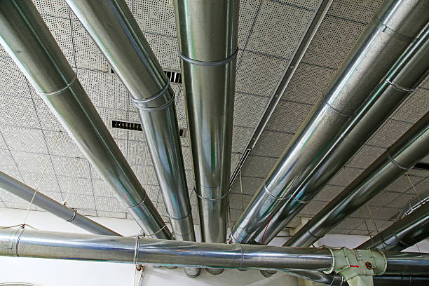 istock Stainless steel pipe in the factory 2220811936
