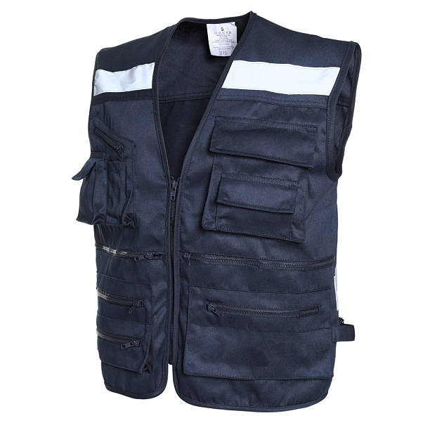 istock blue vest for protection isolated on the white 2220820490