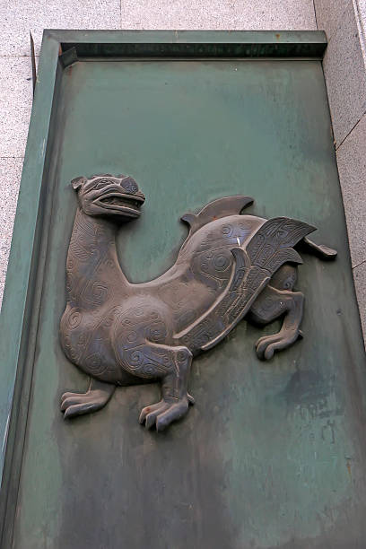 istock Chinese stone carving on the wall 2220824094