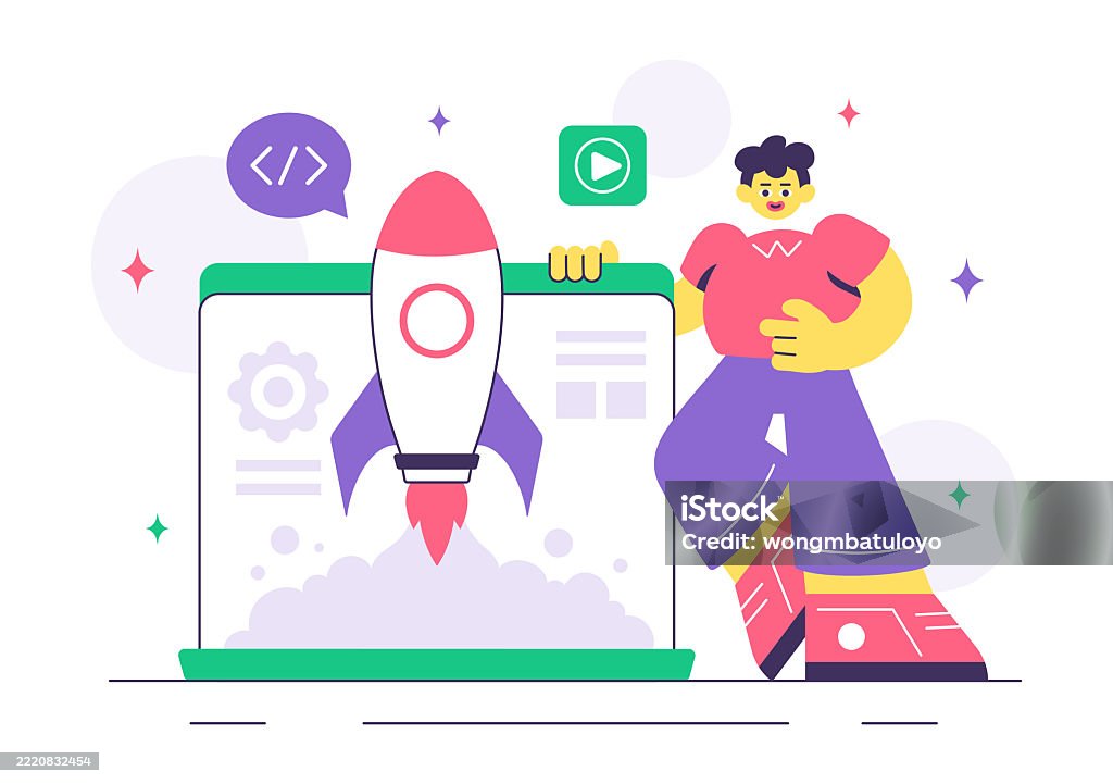 Vector Engine Game Development Game Development Vector Illustration Featuring Games Digital Technology ...