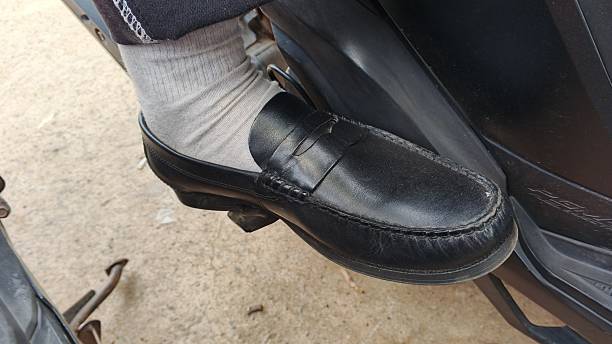 Man wearing black shoes