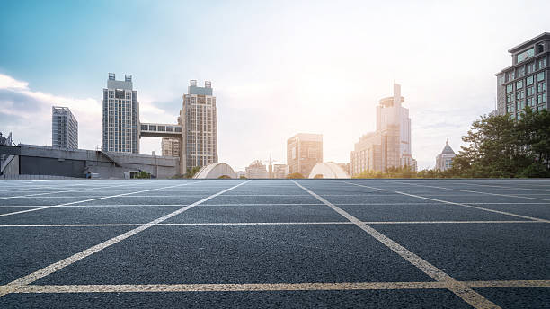 istock Empty City Plaza in Sunrise 2220843435