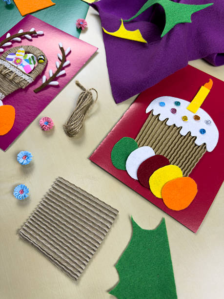 istock Easter cards using vibrant felt, yarn, and paper 2220851855