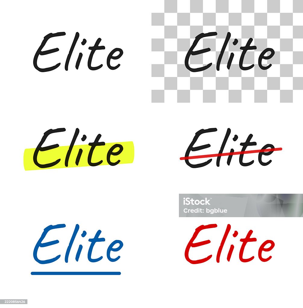 Elite Handwritten Text Highlighted Crossed Out Underlined On Blank ...