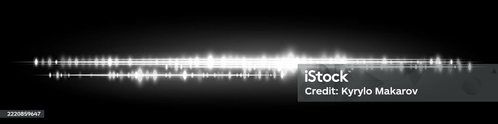 Sound Reflection Visualization White Sound Visualization With Rich Glowing Amplitude Lines And Soft ...