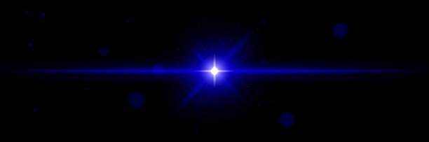 istock Blue light flare with central burst and soft radial particles, perfect for signal activation, futuristic UI or laser tech visual representation. 2220859716