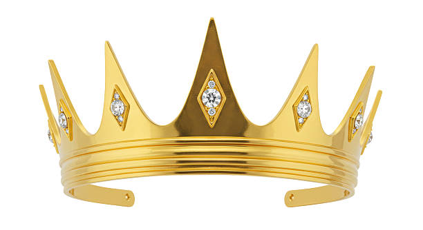 istock Isolated Golden Crown with Diamond Embellishments 2220860603